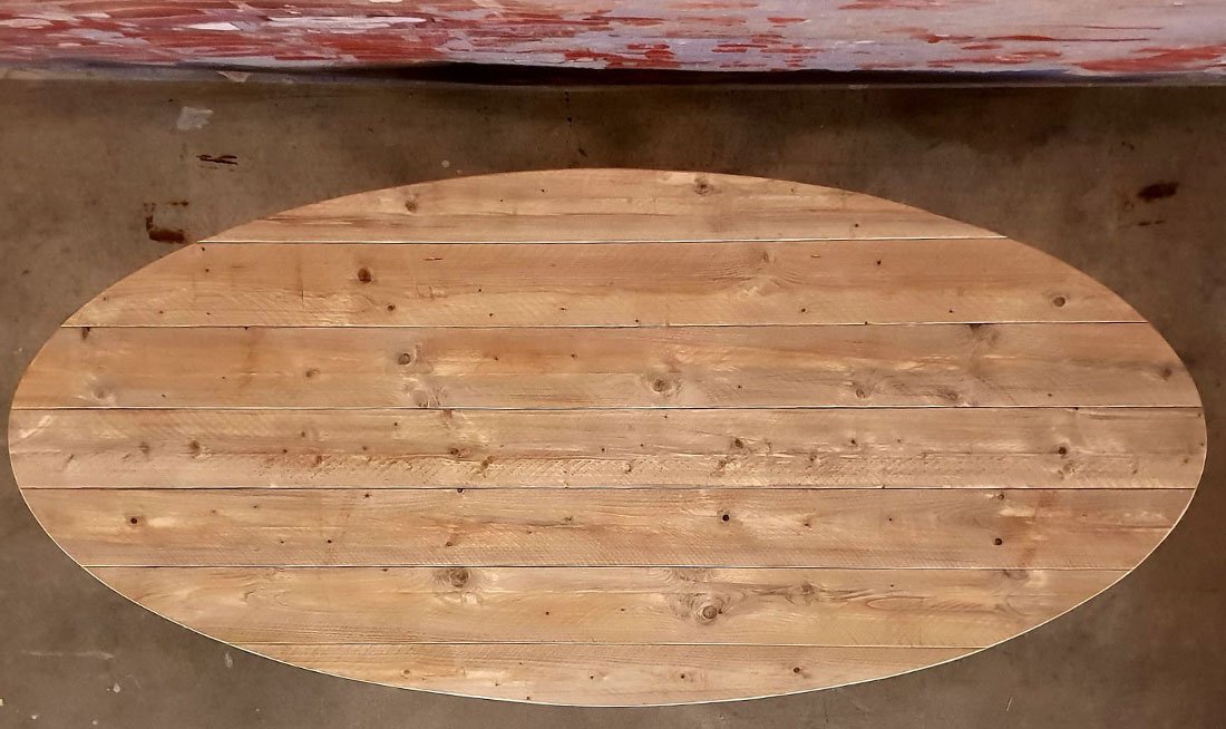 Ovale tafel steigerhout Ovale tafel steigerhout - Afbeelding 3