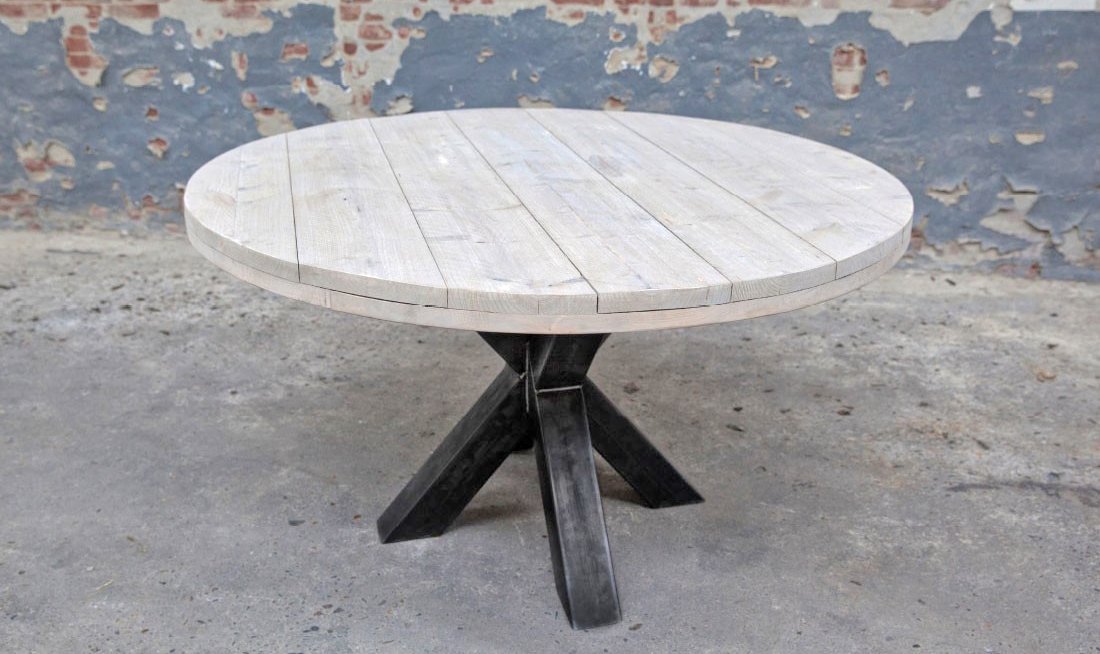 Ronde Tafel Steigerhout Ronde Tafel Steigerhout - Afbeelding 2
